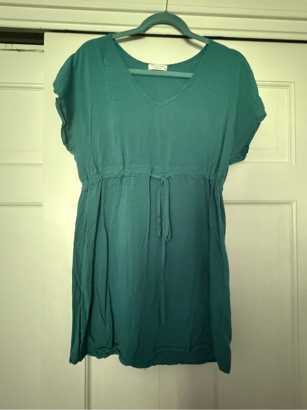 Women’s Teal Swim Coverup with Drawstring Waist